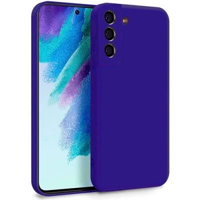 Abbildung von MyGadget Hülle für Samsung Galaxy S21 FE Zweilagige Handyhülle mit Kameraschutz Cover Innenfutter &amp; Silikon außen Dunkel Lila