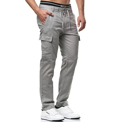 Abbildung von Indicode Jeans Cargohose, Herren, Größe: Small, Light grey