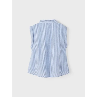 Abbildung von Name it Nkffemma Capsl Shirt Top für Kinder, Größe: 134/140, Dusty blue