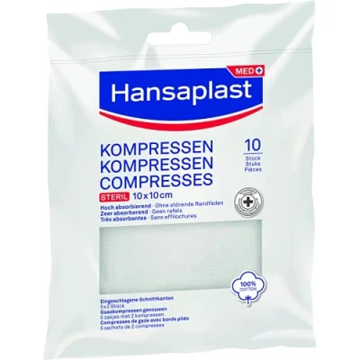 Abbildung von Hansaplast Kompressen Steril 10x10 cm 5X2 St