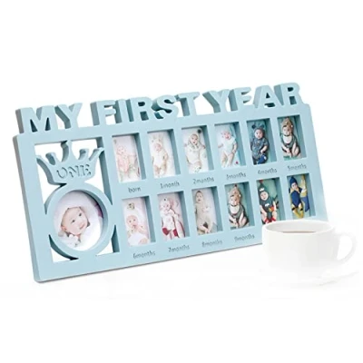 Abbildung von Baby Bilderrahmen Mein Erstes Jahr Erinnerung Babyparty Ersten Geburtstag Geschenke 12 Monate Fotogalerie für Fotos Fotocollage Foto Momente Erinnerungs Rahme Geburtsgeschenk