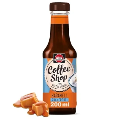 Abbildung von Schwartau Coffee Shop Caramel ohne Zucker, Kaffeesirup zum Verfeinern von Kaffeespezialitäten, 200ml