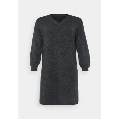 Abbildung von ONLY Carmakoma Carmanifesta Dress Strickkleid, Damen, Größe: S 42/44, Dark grey melange
