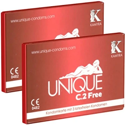 Abbildung von «Unique C.2 Free» Kondomkarten mit latexfreien Kondomen (6 Kondome) 6 St