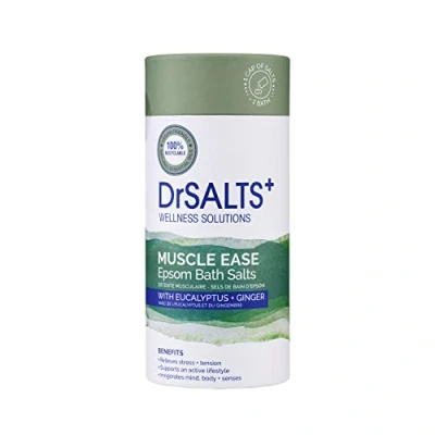 Abbildung von DrSALTS+ Muskeltherapie Bittersalz Belebendes zur Muskelerholung mit ätherischen Ölen aus Eukalyptus, Ingwer und Rosmarin, 750 g