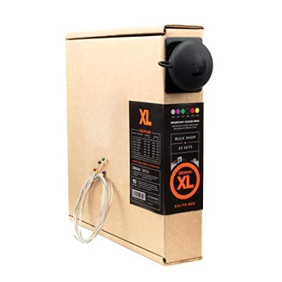 Abbildung von D&#039;Addario Gitarrensaiten E Gitarre Gitarren Saiten EXL110 B25 Regular Light, 10 46 25 Stück