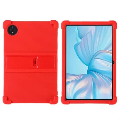 Abbildung von GIOPUEY Hülle Kompatibel mit Blackview TAB 80 Ständer Weiche TPU Silikon Schutzhülle Airbag Sturzschutz Case Red