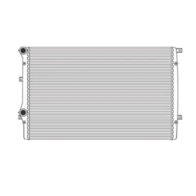Abbildung von MAGNETI MARELLI 350213852000 Kühler, Motorkühlung 650 414 23 Kühlrippen mechanisch gefügt VOLKSWAGEN: Golf Plus / Crossgolf, 5 Schrägheck