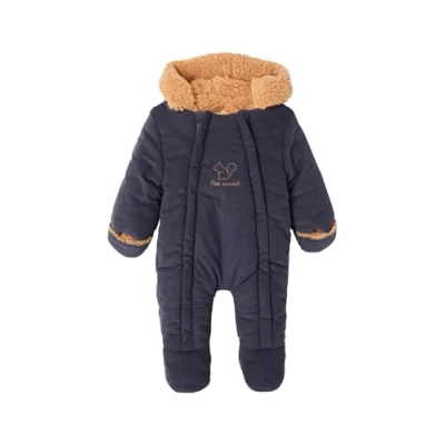 Abbildung von Vertbaudet Baby Winter Overall, Cord mit Teddyfleece Futter und Recycling Wattierung marine 62