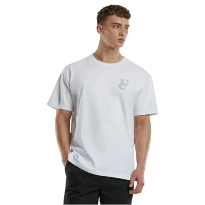 Abbildung von Urban Classics Weavy LOGO Heavy TEE Tshirt print, Herren, Größe: 3XL, White