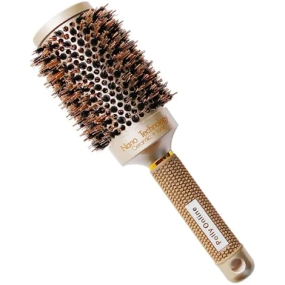 Abbildung von Round Hair Brush Blow Drying Ionic Boar Bristles Anti Static for Drying,Curling &amp; Straightening