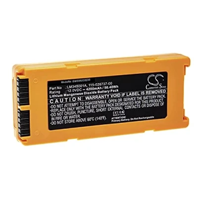 Abbildung von vhbw Batterie kompatibel mit Mindray BeneHeart D1 Medizintechnik (4200mAh, 12V, Li MnO2)