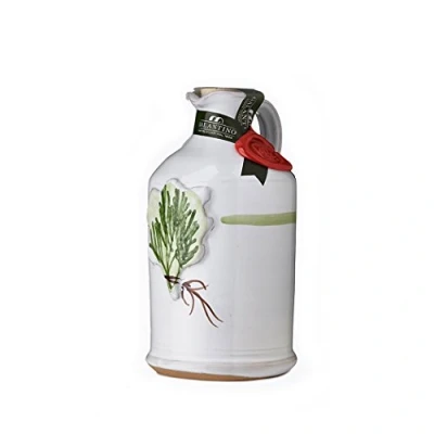 Abbildung von Handgemachter Keramiktopf mit nativem Olivenöl Rosmarin 250ml