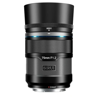 Abbildung von SIRUI Sniper 75 mm Autofokus Objektiv, F1.2 Teleobjektiv APS C für Z8, Z9, Z5, Z6, Z7, Zfc (Z Halterung, schwarz)