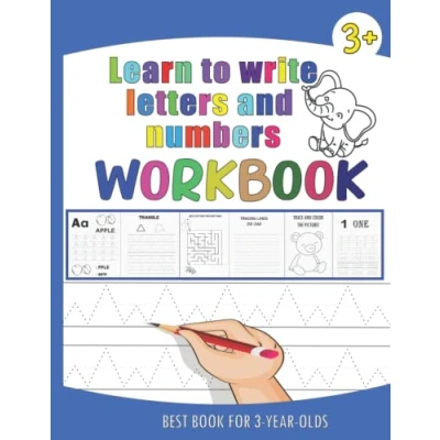 Abbildung von learn to write letters and number: ABC tracing book for kids, the alphabet, numbers, line tracing, animal names coloring, as well ... activity preschool kindergarten