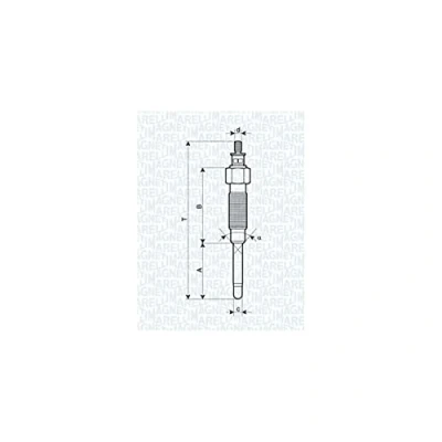 Abbildung von MAGNETI MARELLI 062900065304 Glühkerze 11V 10A M10X1,25 TOYOTA: Land Cruiser Prado 70 SUV, HIACE 4 Kasten, 2 Kasten