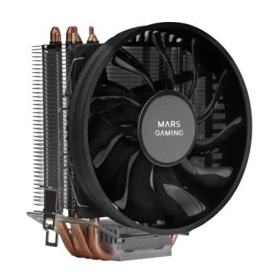 Abbildung von MarsGaming MCPUBK, CPU Kühlkörper, 4 HCT Heatpipes, 160W TDP, Ultraleiser PWM 11cm Lüfter, Schwarz