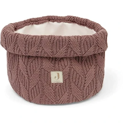 Abbildung von Jollein Changing Table Basket Round Utensil Bag Spring Knit Chestnut