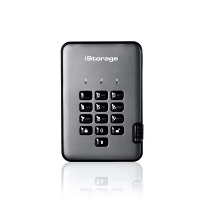 Abbildung von iStorage diskAshur PRO2 16TB 256 Bit 1TB USB 3.1 FIPS Level 3 zertifiziert, sichere verschlüsselte Festplatte IS DAP2 SSD 16000 C X