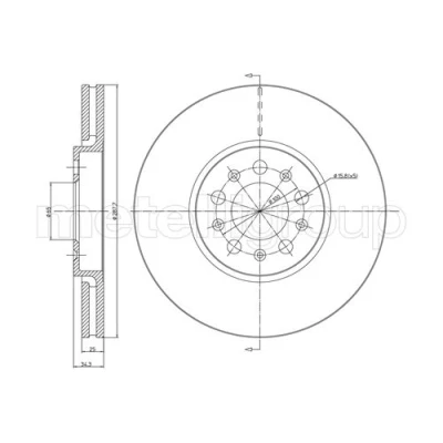 Abbildung von Bremsscheibe METELLI 23 0365C