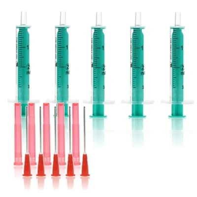 Abbildung von Horn Medical Spritzen Set für Hobby &amp; Heimwerken mit stumpfen Nadeln (5x 2ml 5x Kanüle)