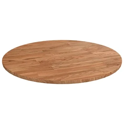 Abbildung von vidaXL Runde Tischplatte Massivholzplatte Eichenplatte Holzplatte Platte Ersatztischplatte Hellbraun Ø40x1,5cm Behandeltes Eichenholz