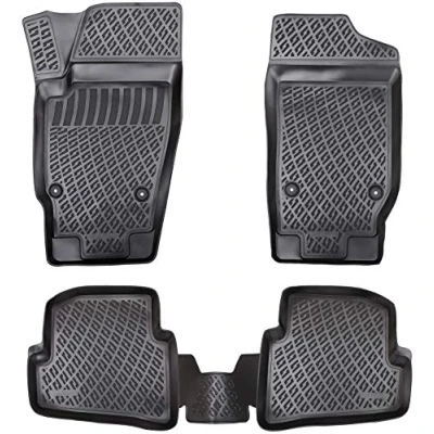 Abbildung von ELMASLINE Auto Fußmatten Gummi (4 St), für SEAT IBIZA 4 (2009 2017) 6J / 6P (IV. Generation) 3D Gummimatten mit extra hohem Rand mehr Schutz Passend Baujahre:, 2009 2017