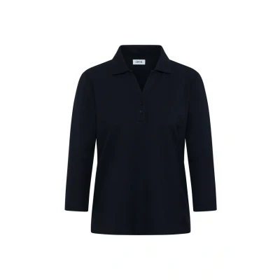 Abbildung von CECIL Damen 3227473 Poloshirt mit Knopfdetail, urban Dark Blue, XX Large