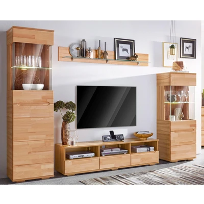 Abbildung von Home affaire Wohnwand &quot;Vetro&quot;, (Set, 4 St.), teilmassives Holz