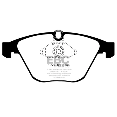 Abbildung von EBC Brakes DP41449R Bremsbelagsatz Vorderachse BMW: 6 Coupe, 3 Limousine, 5 Limousine