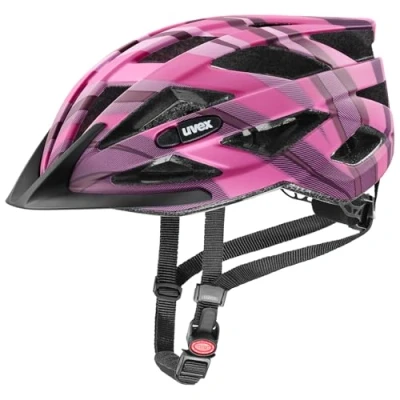 Abbildung von uvex air Wing cc Leichter Allround Helm für Damen und Herren individuelle Größenanpassung erweiterbar mit LED Licht Plum pink matt 52 57 cm