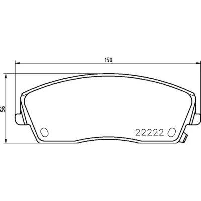 Abbildung von BREMBO P 11 041 Bremsbelagsatz mit akustischer Verschleißwarnung Zubehör CHRYSLER: 300C Touring, Limousine, DODGE: Challenger Coupe