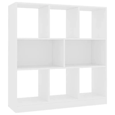 Abbildung von vidaXL Bücherregal mit 8 großen Fächern Standregal Aktenregal Wandregal Raumteiler Raumtrenner Regal Weiß 97,5x29,5x100cm Holzwerkstoff