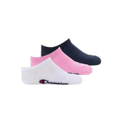 Abbildung von Champion Unisex kinder Core Junior 3PP Sneaker Socken, Rose Fuchsia, Weiß, Marineblau, 27 30 EU (3er Pack)