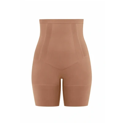 Abbildung von Spanx Oncore Highwaisted Midthigh Short Shapewear, Damen, Größe: 34 36, Café au lait