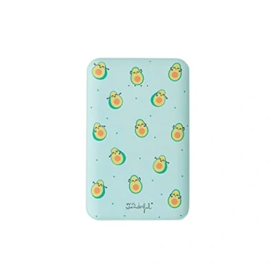 Abbildung von Wondee Mr Wonderful Avocados Tragbares Ladegerät, 5.000 mAh mit 2 Anschlüssen, kompatibel Smartphones, Tablets und mehr