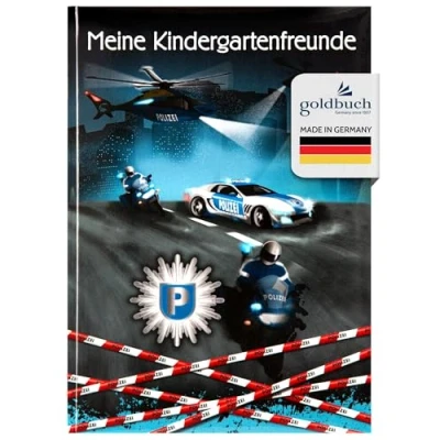 Abbildung von Goldbuch Notizbuch Freundebuch Kindergarten A5 Polizei