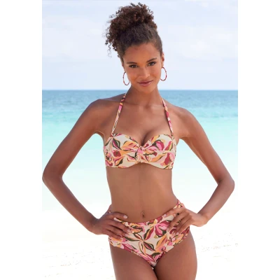 Abbildung von s.Oliver Bikinitop, Damen, Größe: 38xB, Creme bedruckt