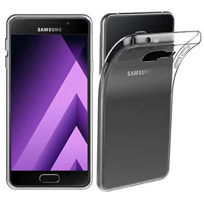 Abbildung von ebestStar Hülle für Samsung Galaxy A3 2017 SM A320F, Silikon Handyhülle Cover, Klar TPU Schutzhülle, Slim Handy Case, Transparent