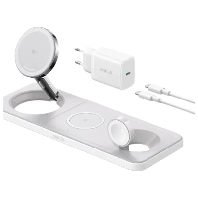 Abbildung von Anker Charger MagGo Magnetic Wireless 15W 3 in1 Pad EU Plug Ladestation