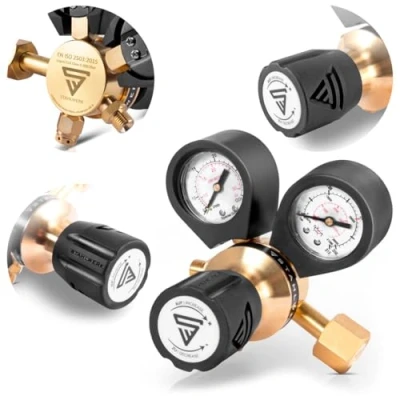 Abbildung von STAHLWERK Druckminderer Gasregulator für Gasflaschen ARGON, CO2, Mischgas