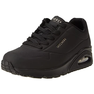 Abbildung von Skechers Wide Fit UNO Sneaker low, Damen, Größe: 38.5, Black Schuhe