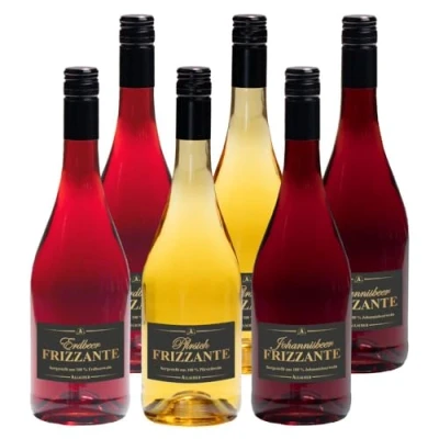 Abbildung von ALLACHER Frizzante/Secco Mix Erdbeer &amp; Pfirsich Johannisbeer hergestellt aus 100% Fruchtwein erfrischender Fruchtsecco 7% vol. Frizzante Aperitif ideale Geschenkidee (6 x 0,75 l)