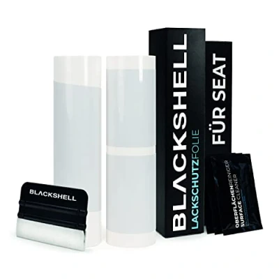 Abbildung von Blackshell® Lackschutz Set passend für Seat Ateca Bj. ab 2020 (Facelift) Transparent passgenauer Ladekantenschutz, Einstiegsleisten inkl. Folierset