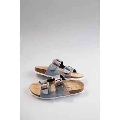 Abbildung von Aniston SHOES Pantolette, Sommerschuh, Strandschuh, Urlaubschuh, Metallic NEUE KOLLEKTION