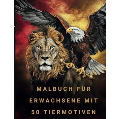Abbildung von Malbuch für Erwachsene mit 50 Tiermotiven: Entdecken Sie die Welt der Tiere diesem Erwachsene.