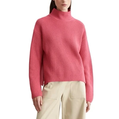 Abbildung von Marc O&#039;Polo Turtleneck Loose AUS Heavy Weight Strickpullover, Damen, Größe: XL, Blushed berry