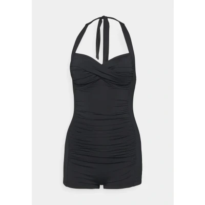 Abbildung von Seafolly Collective Boyleg ONE Piece Badeanzug, Damen, Größe: 34, Black