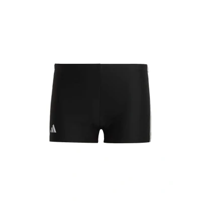 Abbildung von adidas Herren 3 Stripes Boxer Badehosen, Black/White, M L