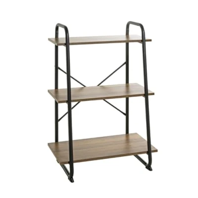 Abbildung von HAKU Möbel Regal Eiche, schwarz, Metall, Spanplatte Maße: B 60 cm x H 93 T 36 cm, Style: Modern